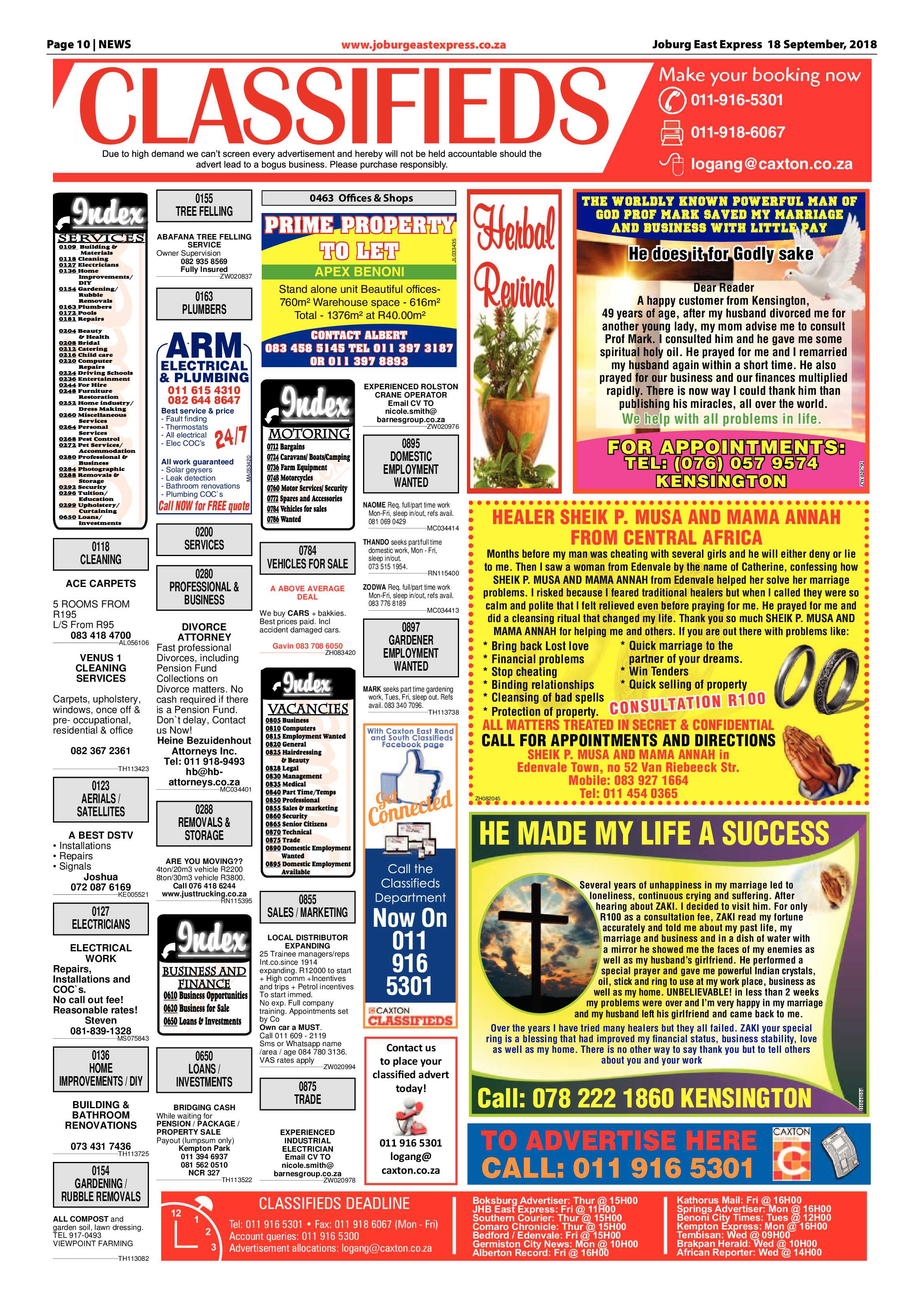 Joburg East Express 18 September 2018 page 10